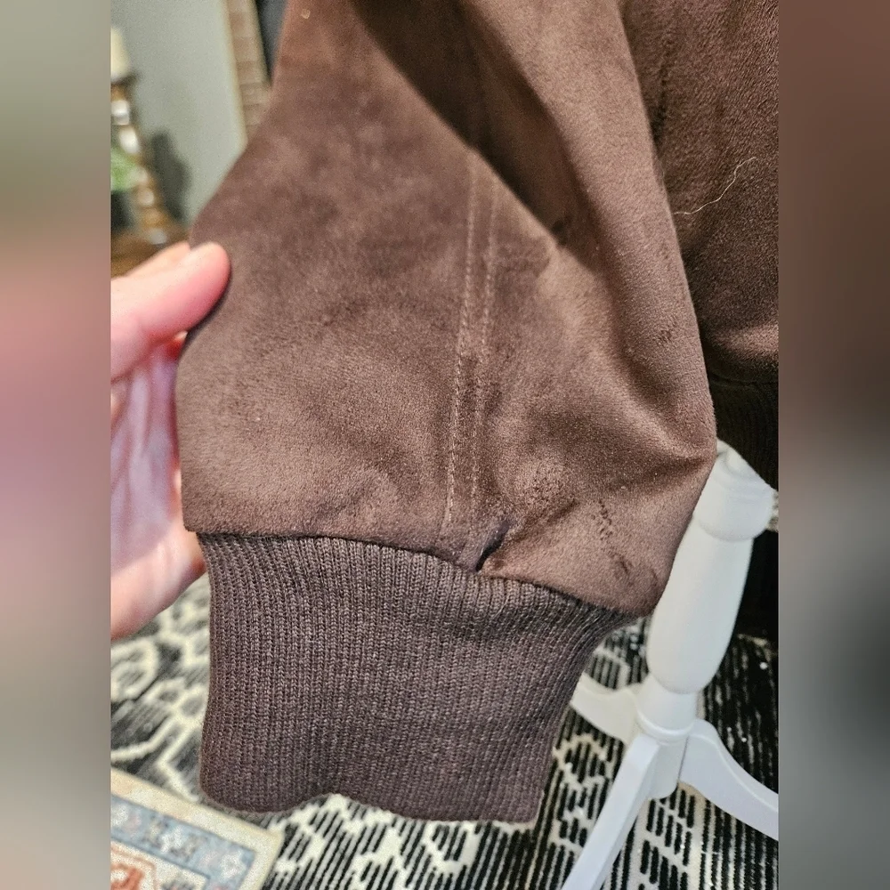 Vintage Reportage R.G.A. Italy Faux Suede Jacket – Brown. XXL